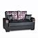 Mobimax Black PU Leatherette Convertible Loveseat by Casamode