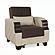 Molina Dark Brown/Cream Convertible Chair by Casamode