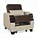 Molina Dark Brown/Cream Convertible Chair by Casamode