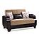 Molina Lyon Brown Convertible Loveseat by Casamode
