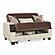 Molina Dark Brown/Cream Convertible Loveseat by Casamode