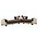 Molina Dark Brown/Cream Sectional Sofa Sleeper by Casamode