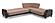 Molina Lyon Brown Sectional Sofa Sleeper by Casamode
