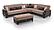 Molina Lyon Brown Sectional Sofa Sleeper by Casamode