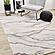 Mae White Grey Orange Veined Marble Design Rug by Kalora