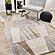 Mae White Beige Orange Stain Glass Design Rug by Kalora