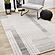 Mae White Black Intricate Line Design Rug by Kalora