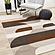 Malibu Taupe Oxblood Cream Striped Curvy Geometric Design Rug by Kalora