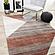 Marisa Red White Grey Distressed Geometric Design Rug by Kalora