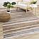Marisa Multicolour Striped Plush Rug by Kalora