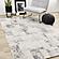 Marquis White Grey Distressed Patches Rug by Kalora