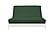 Ibiza Forest Green Suede Texture Futon Cover by Prestige