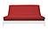 Ibiza Red Suede Texture Futon Cover by Prestige