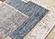 Muse Blue Red Orange Cream Layered Geometric Design Rug by Kalora
