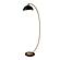 Luna Bella 60" Chairside Arc Floor Lamp - Weathered Brass & Matte Black/Gold-Leaf Shade by Nova of California
