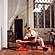 Melmar Arc Floor Lamp - Weathered Brass & Walnut by Nova of California