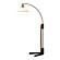 Melmar Chairside Arc Floor Lamp - Weathered Brass & Walnut by Nova of California