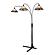 Natural Mica 86" 3 Light Arc Floor Lamp - Charcoal Gray Wood by Nova of California