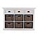 Halifax Buffet with 6 Baskets, Classic White by Novasolo