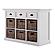 Halifax Buffet with 6 Baskets, Classic White by Novasolo