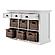 Halifax Buffet with 6 Baskets, Classic White by Novasolo
