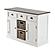 Halifax Accent Buffet with 2 Baskets, White Distress & Deep Brown by Novasolo