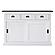 Halifax Contrast Buffet with Sliding Doors, Classic White & Black by Novasolo