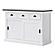Halifax Contrast Buffet with Sliding Doors, Classic White & Black by Novasolo