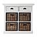 Halifax Medium Buffet with Basket Set, Classic White by Novasolo
