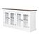 Halifax Accent Display Buffet w/4 Glass Doors in White & Brown by Novasolo