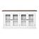 Halifax Accent Display Buffet w/4 Glass Doors in White & Brown by Novasolo