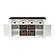 Halifax Contrast Buffet w/4 Kubu Rattan Baskets in White & Black by Novasolo