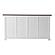 Halifax Accent Buffet with 4 Baskets, White Distress & Deep Brown by Novasolo