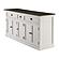 Halifax Contrast Buffet w/5 Doors in White & Black by Novasolo