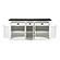 Halifax Contrast Buffet w/5 Doors in White & Black by Novasolo
