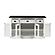 Halifax Contrast Buffet w/Glass Doors & 3 Drawers in White & Black by Novasolo