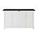 Halifax Contrast Buffet w/Glass Doors & 3 Drawers in White & Black by Novasolo