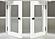 Halifax Contrast Buffet w/Glass Doors & 3 Drawers in White & Black by Novasolo