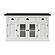 Halifax Contrast Buffet w/Glass Doors & 3 Drawers in White & Black by Novasolo