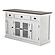 Halifax Accent Buffet w/Glass Doors & 3 Drawers in White & Brown by Novasolo