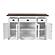 Halifax Accent Buffet w/Glass Doors & 3 Drawers in White & Brown by Novasolo