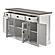 Halifax Accent Buffet w/Glass Doors & 3 Drawers in White & Brown by Novasolo