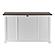 Halifax Accent Buffet w/Glass Doors & 3 Drawers in White & Brown by Novasolo