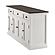Halifax Contrast Buffet w/4 Doors & 3 Drawers in White & Black by Novasolo