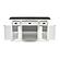 Halifax Contrast Buffet w/4 Doors & 3 Drawers in White & Black by Novasolo