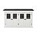 Halifax Contrast Buffet w/4 Glass Doors in White & Black by Novasolo