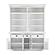 Halifax Hutch Bookcase 5 Doors 3 Drawers, Classic White by Novasolo