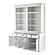 Halifax Hutch Bookcase 5 Doors 3 Drawers, Classic White by Novasolo