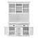 Halifax Buffet Hutch Unit with 2 Adjustable Shelves, Classic White by Novasolo