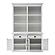 Halifax Buffet Hutch Unit with 6 Shelves, Classic White by Novasolo